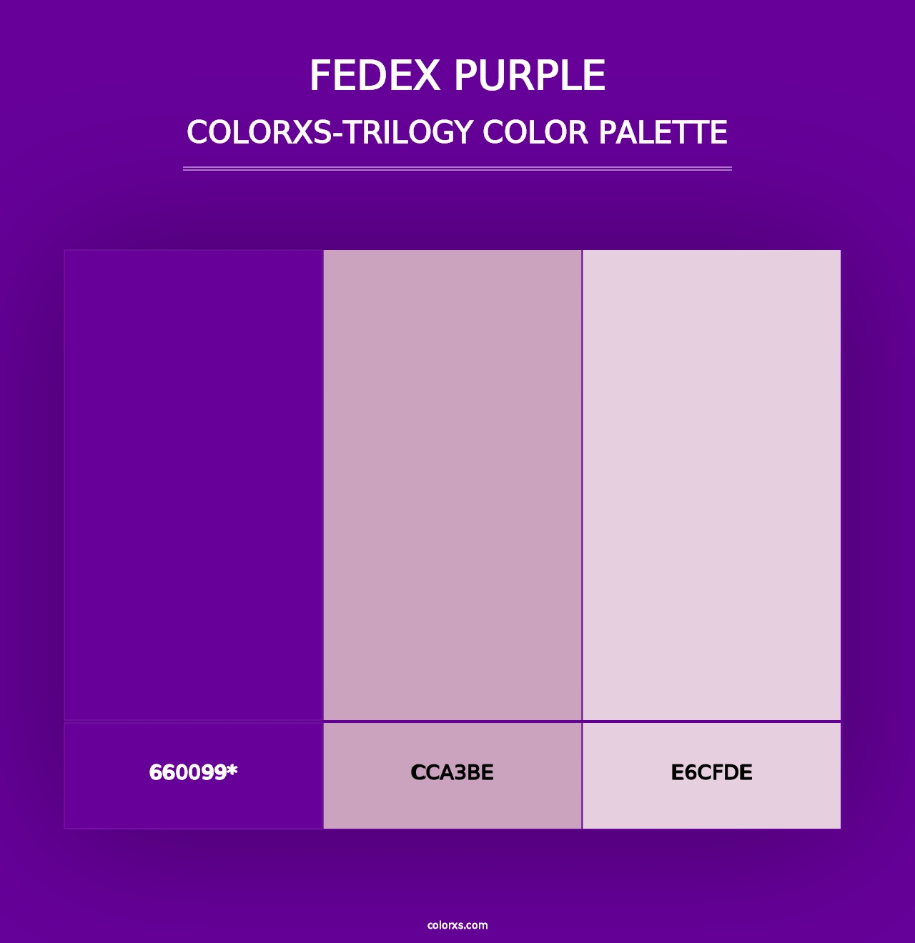 FedEx Purple - Colorxs Trilogy Palette