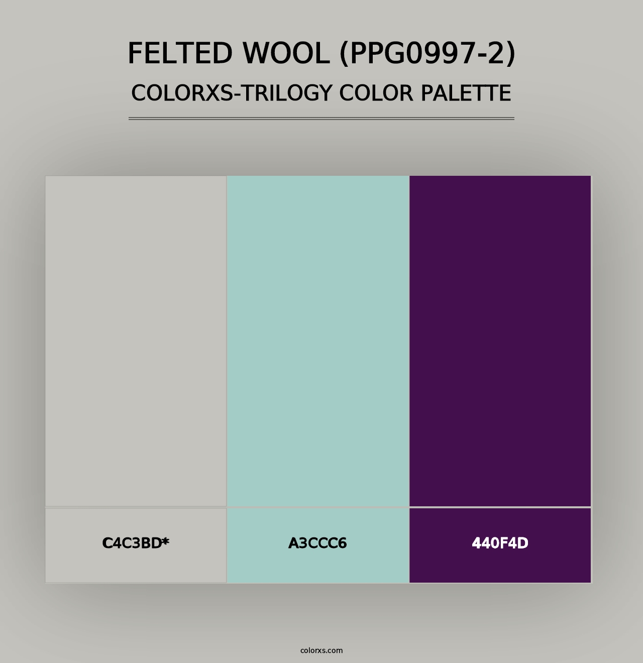 Felted Wool (PPG0997-2) - Colorxs Trilogy Palette