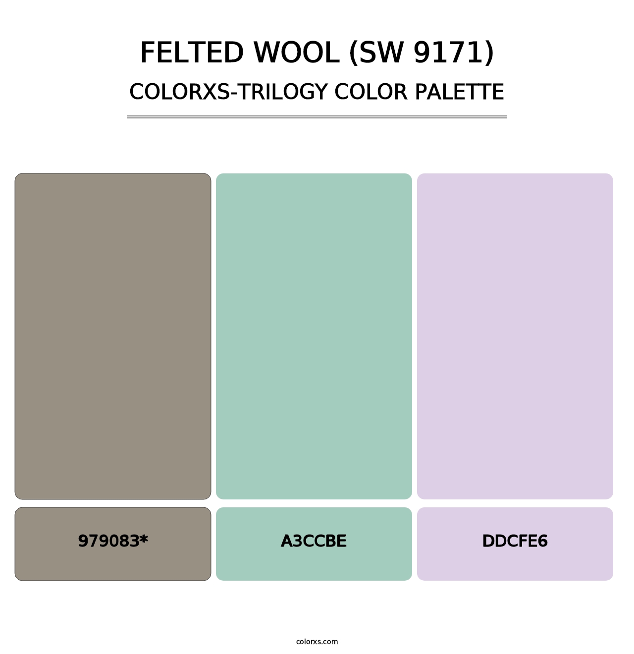 Felted Wool (SW 9171) - Colorxs Trilogy Palette