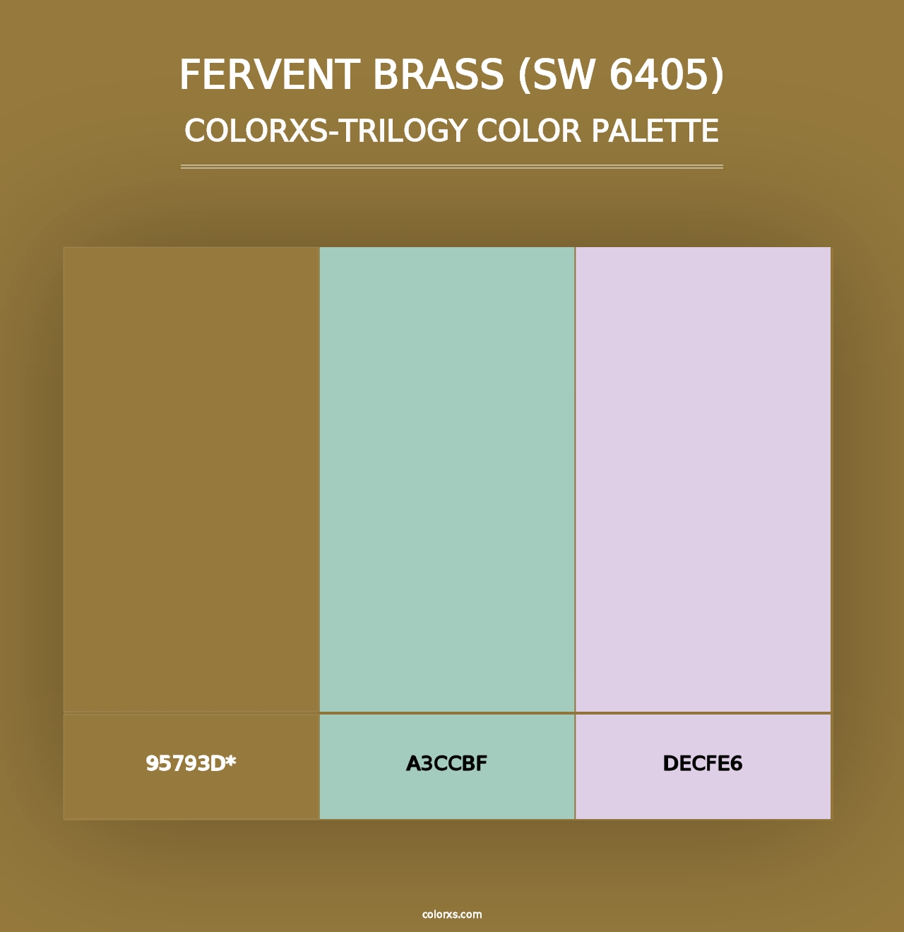 Fervent Brass (SW 6405) - Colorxs Trilogy Palette