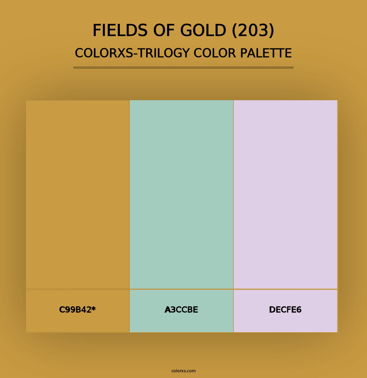 Fields of Gold (203) - Colorxs Trilogy Palette