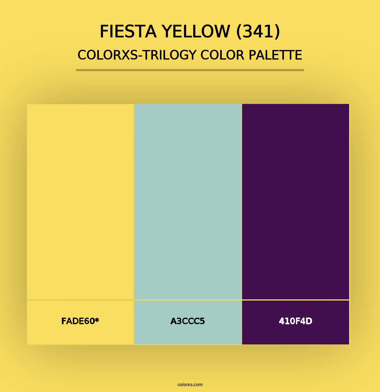 Fiesta Yellow (341) - Colorxs Trilogy Palette