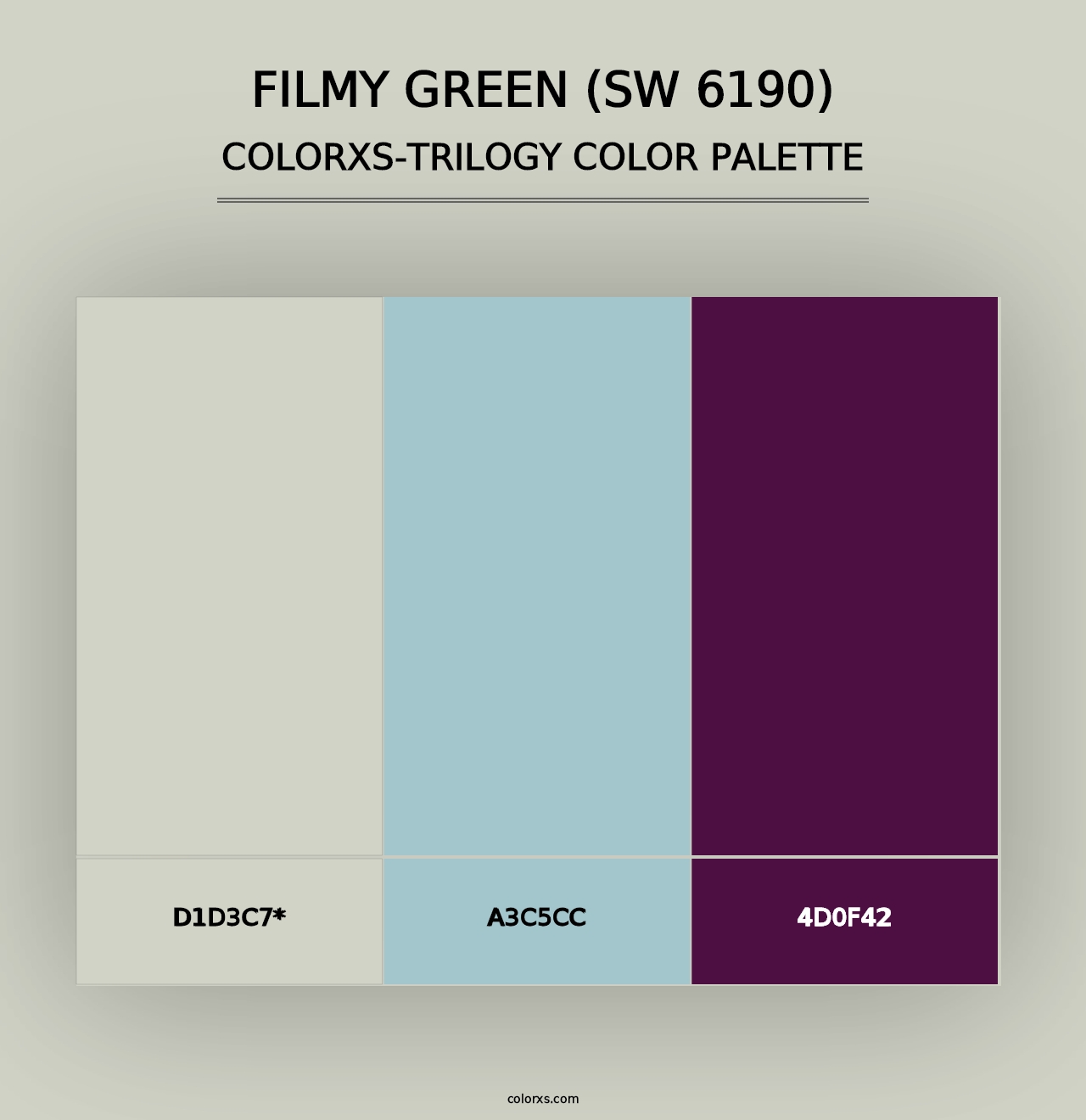 Filmy Green (SW 6190) - Colorxs Trilogy Palette