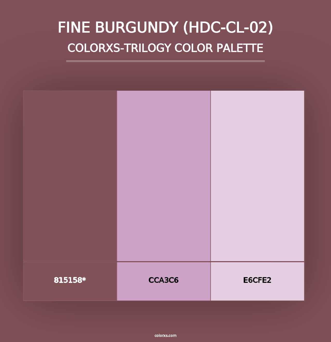 Fine Burgundy (HDC-CL-02) - Colorxs Trilogy Palette