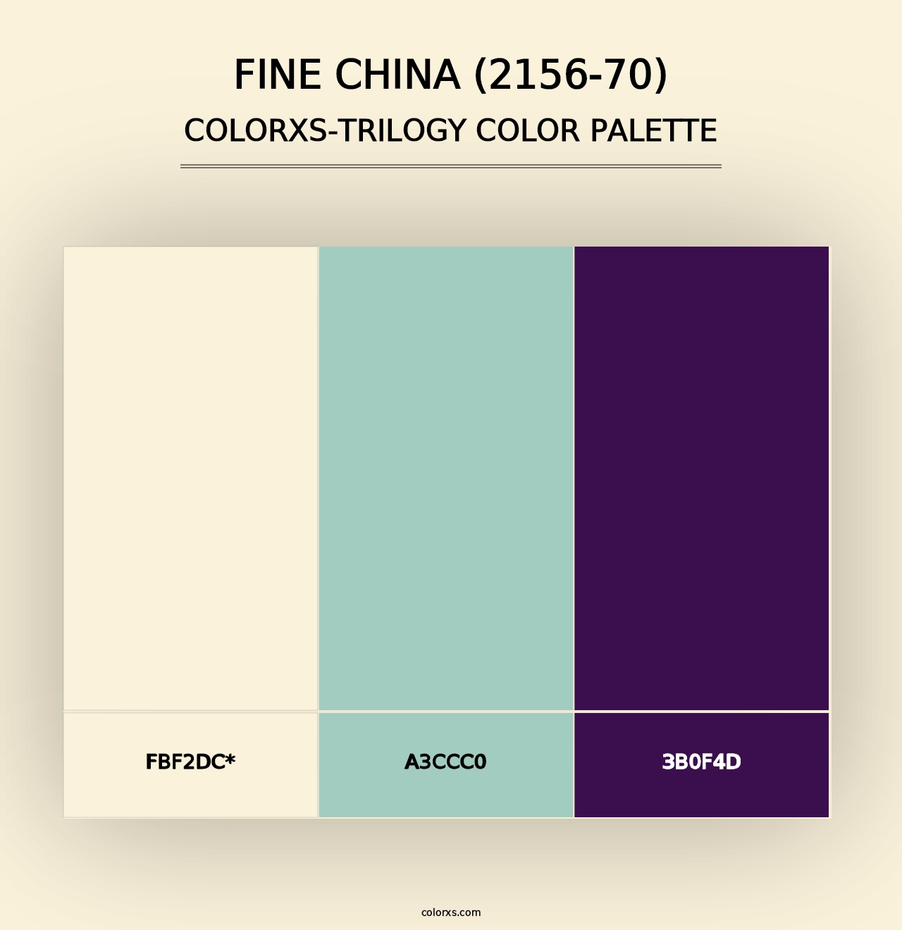 Fine China (2156-70) - Colorxs Trilogy Palette