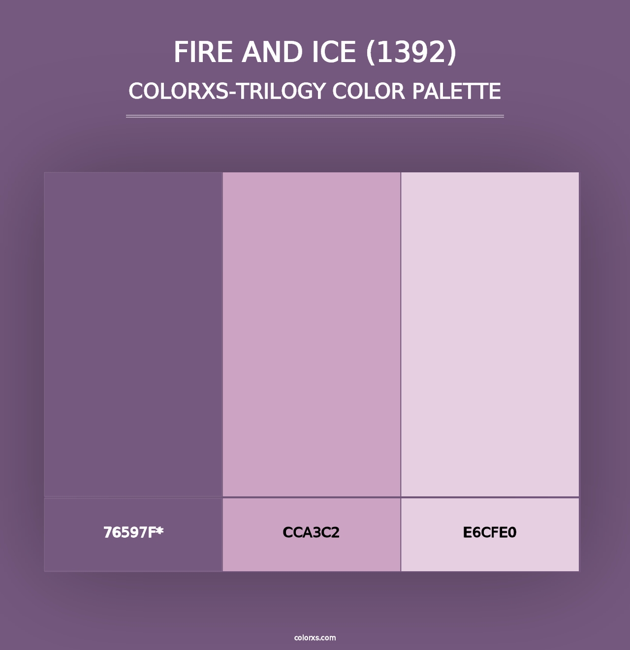 Fire and Ice (1392) - Colorxs Trilogy Palette