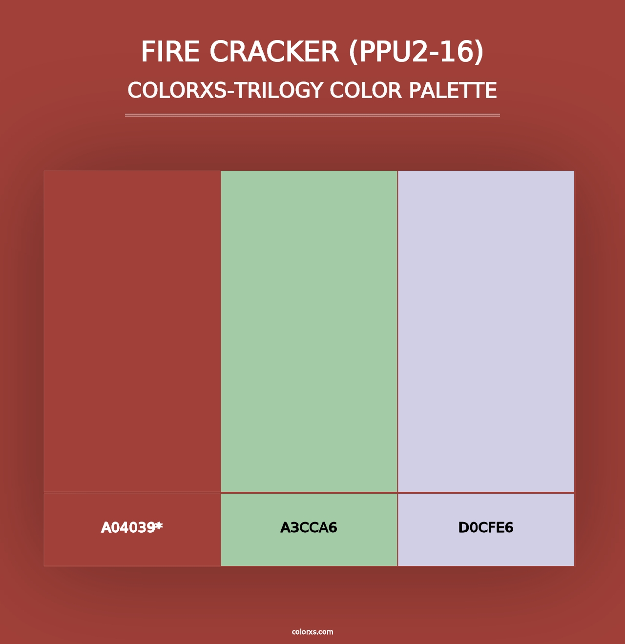 Fire Cracker (PPU2-16) - Colorxs Trilogy Palette