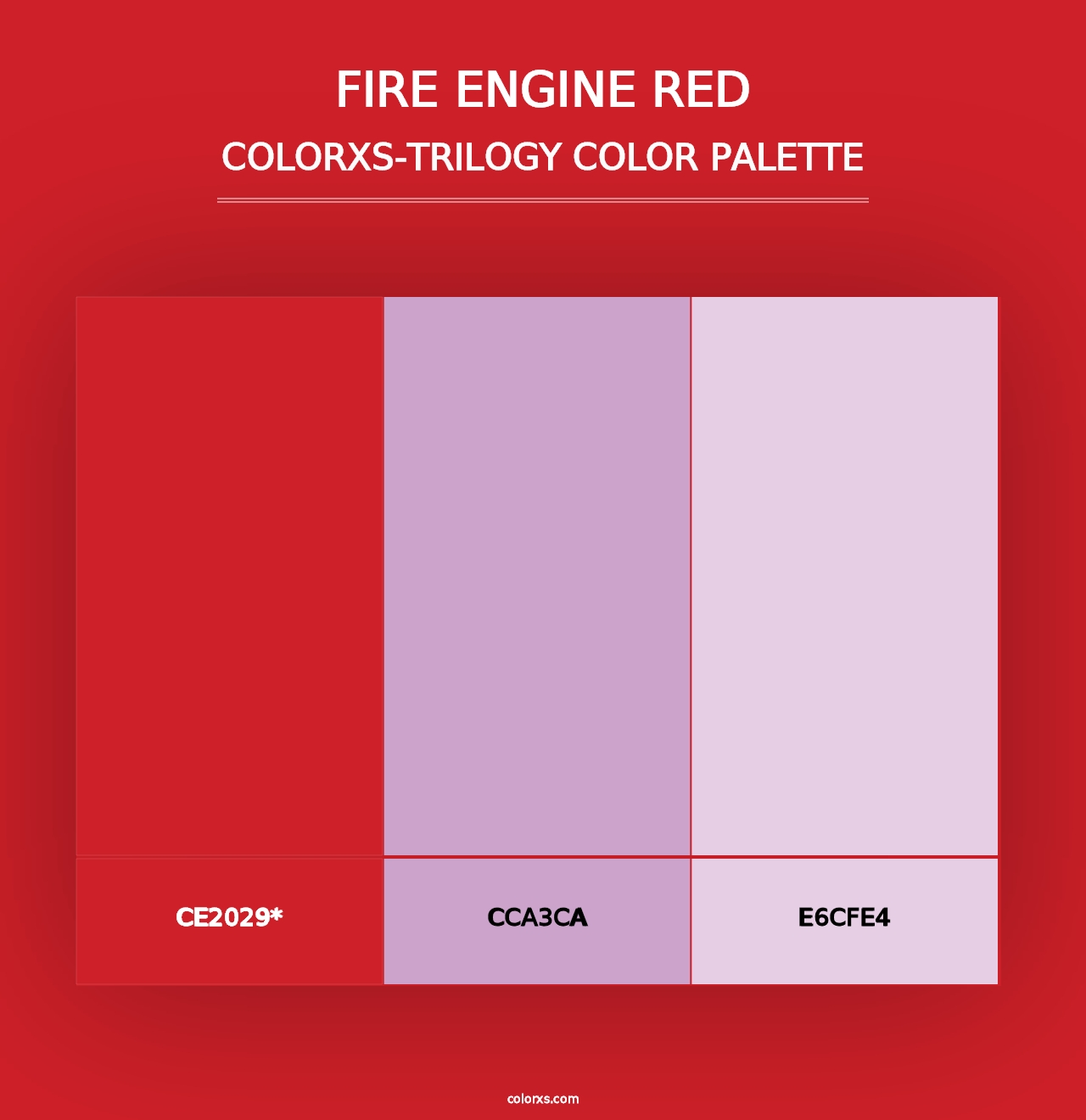 Fire Engine Red - Colorxs Trilogy Palette