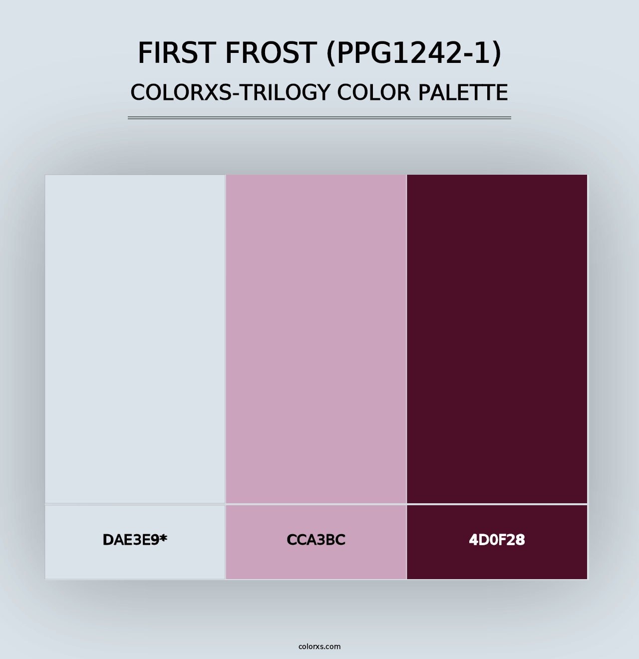 First Frost (PPG1242-1) - Colorxs Trilogy Palette