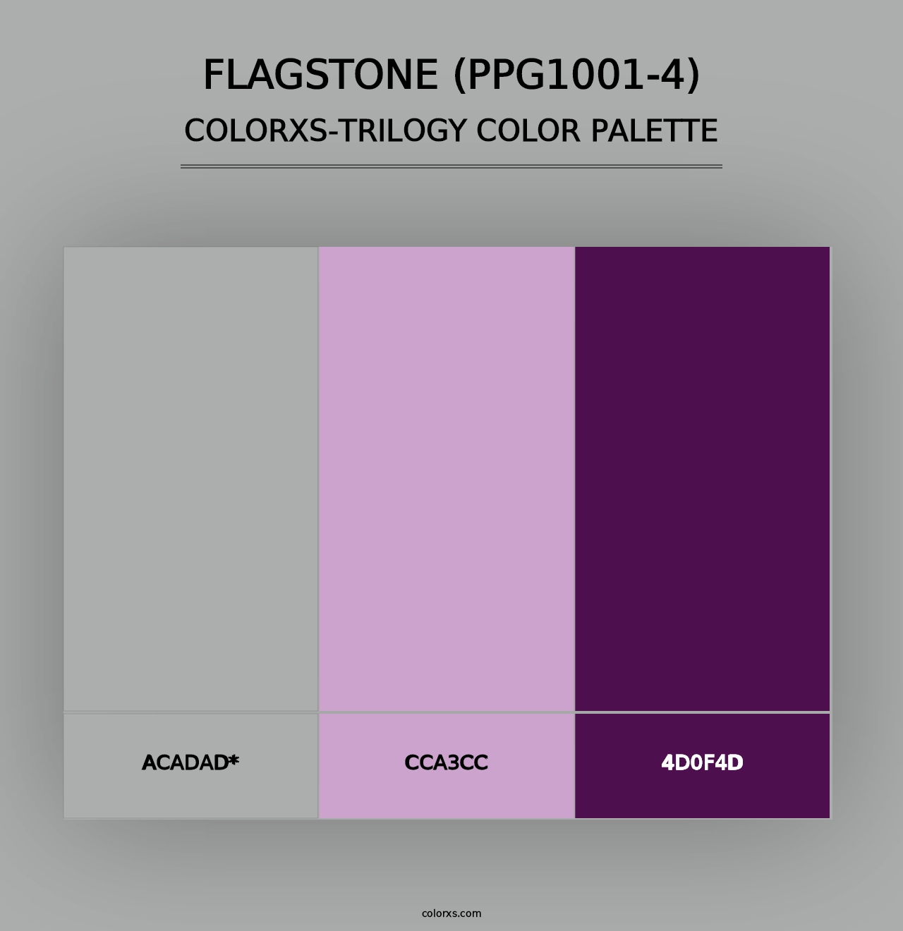 Flagstone (PPG1001-4) - Colorxs Trilogy Palette