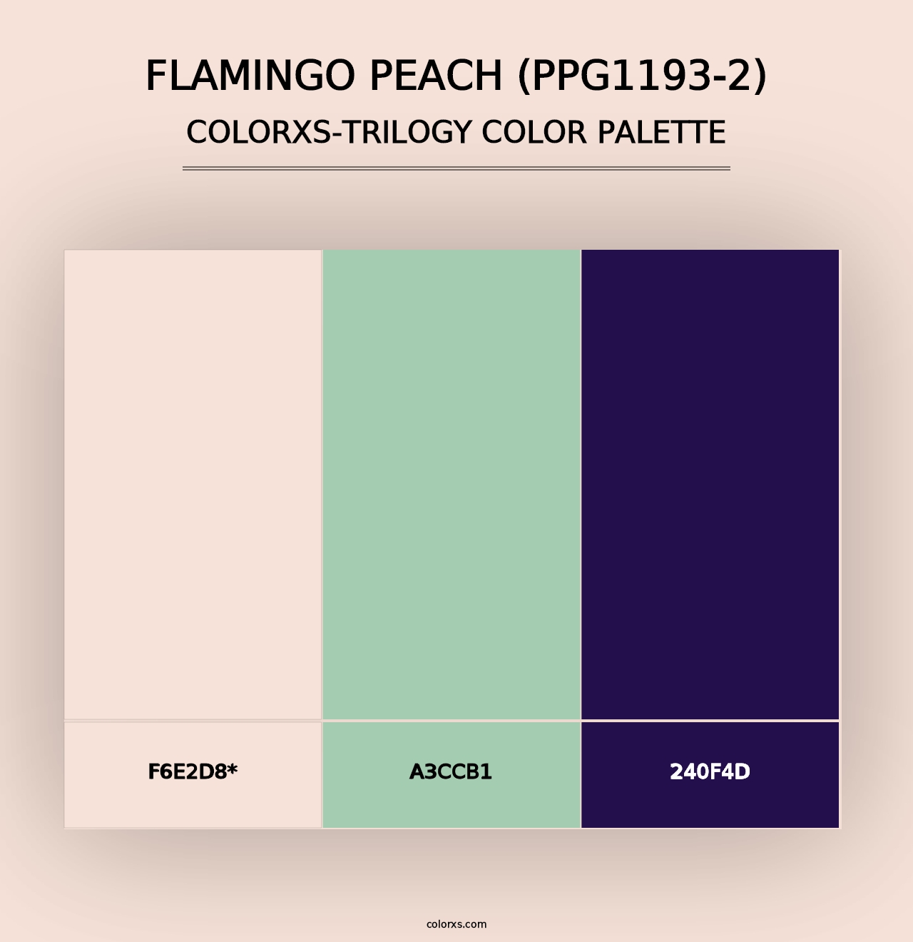 Flamingo Peach (PPG1193-2) - Colorxs Trilogy Palette