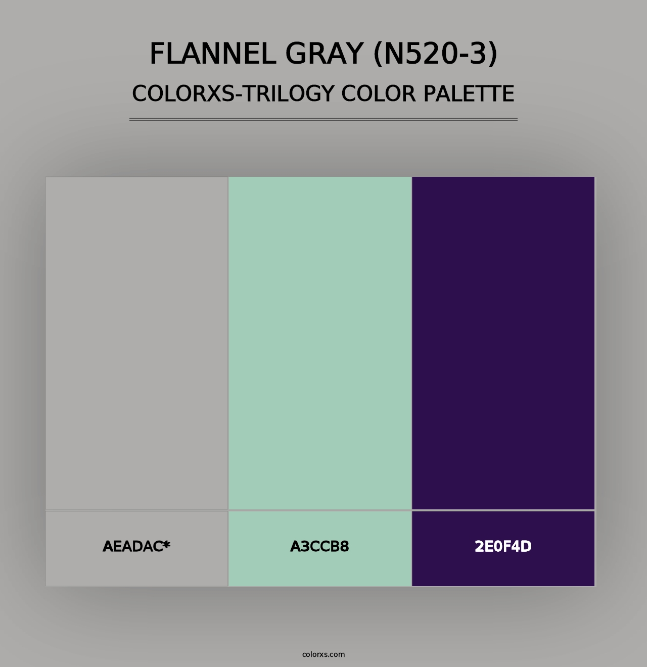 Flannel Gray (N520-3) - Colorxs Trilogy Palette