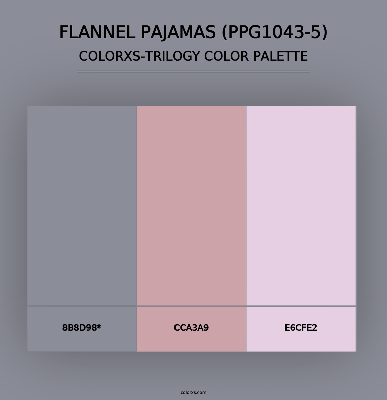 Flannel Pajamas (PPG1043-5) - Colorxs Trilogy Palette