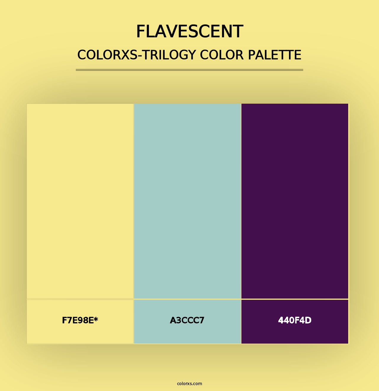 Flavescent - Colorxs Trilogy Palette