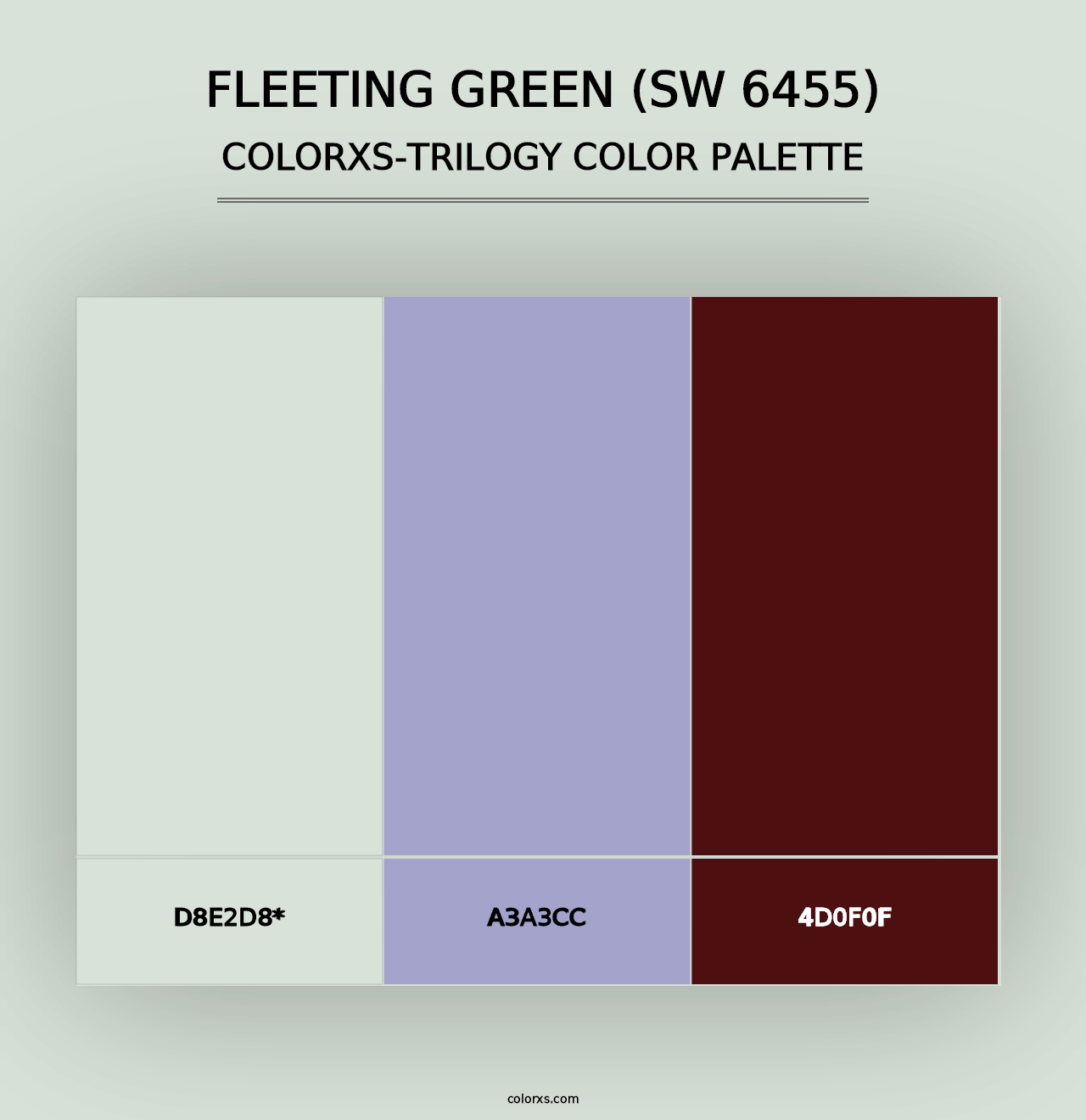 Fleeting Green (SW 6455) - Colorxs Trilogy Palette