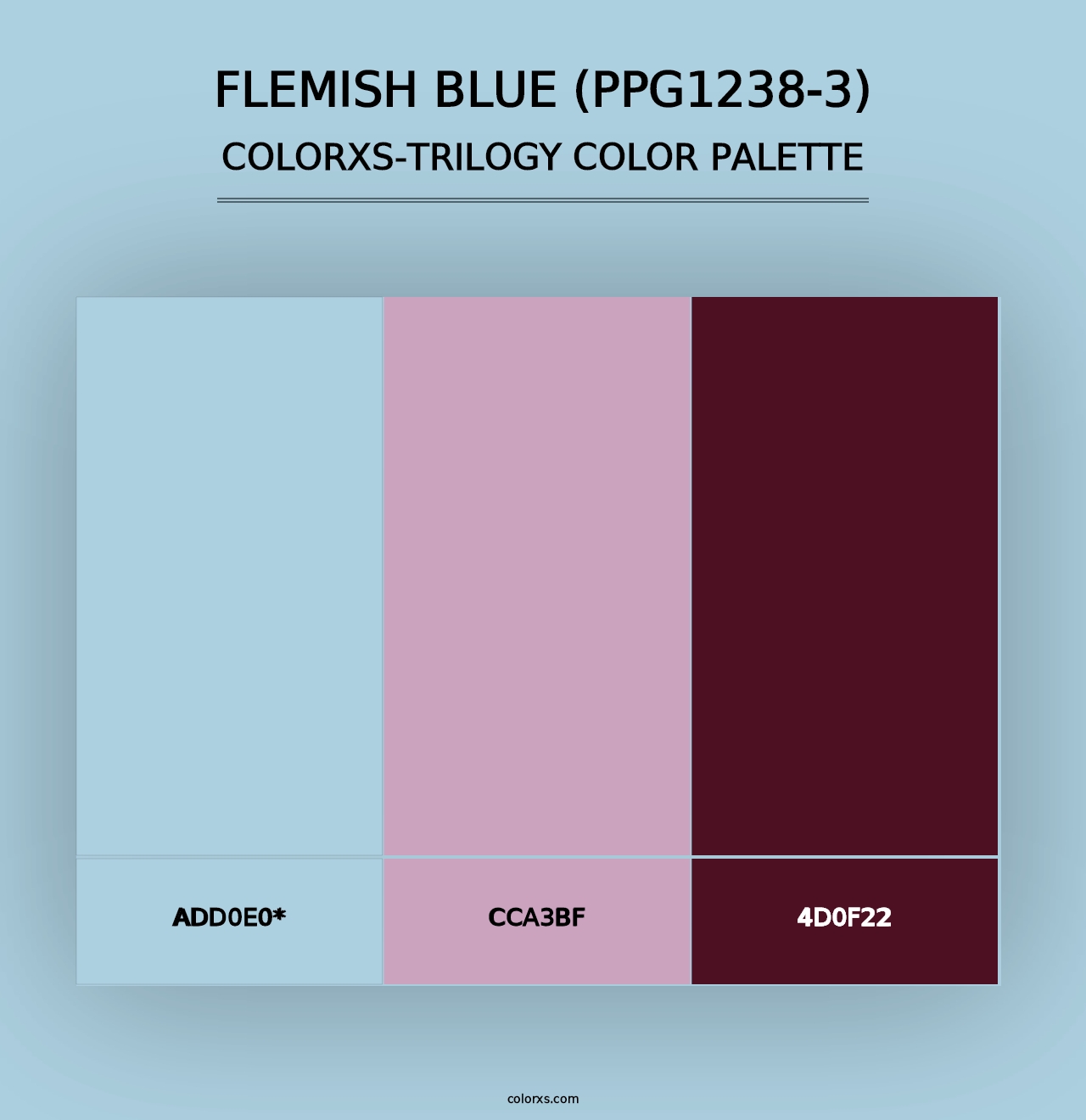 Flemish Blue (PPG1238-3) - Colorxs Trilogy Palette