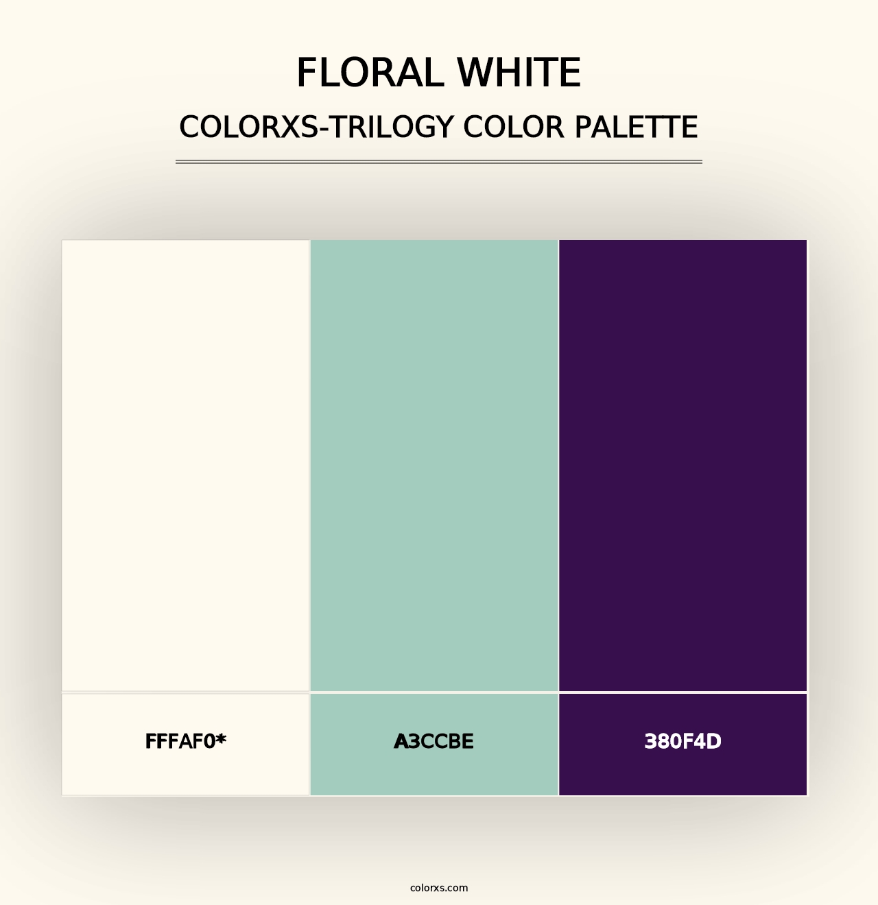 Floral White - Colorxs Trilogy Palette