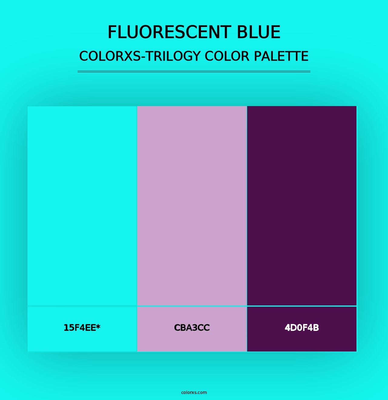 Fluorescent Blue - Colorxs Trilogy Palette