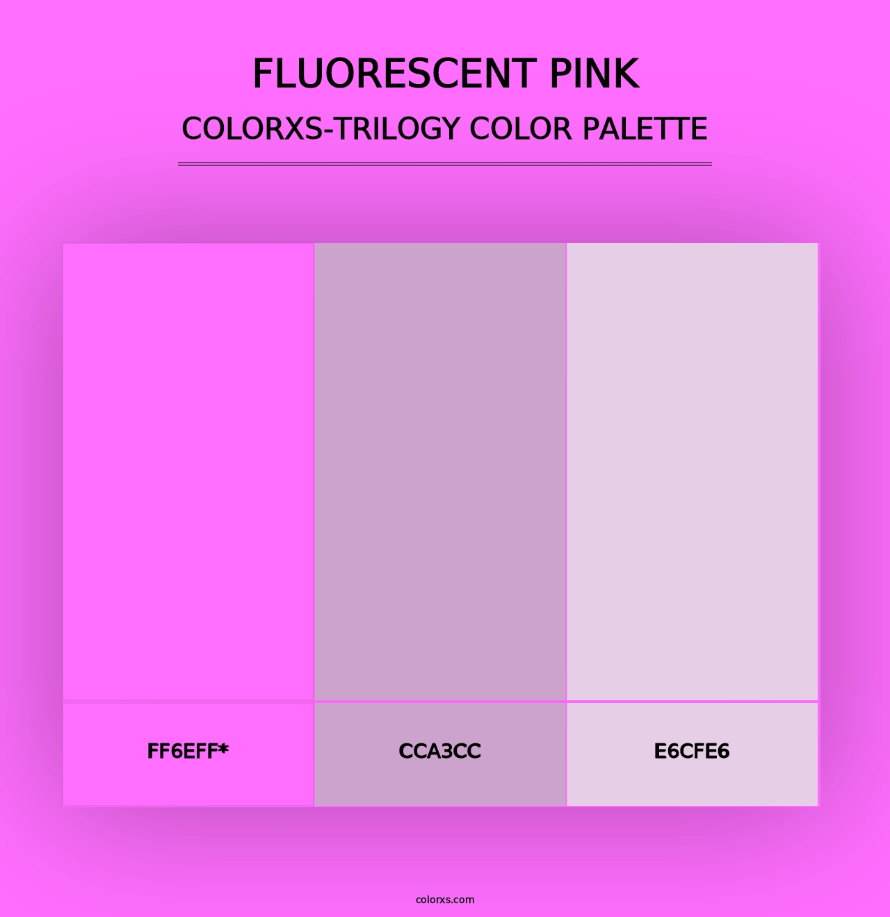 Fluorescent Pink - Colorxs Trilogy Palette