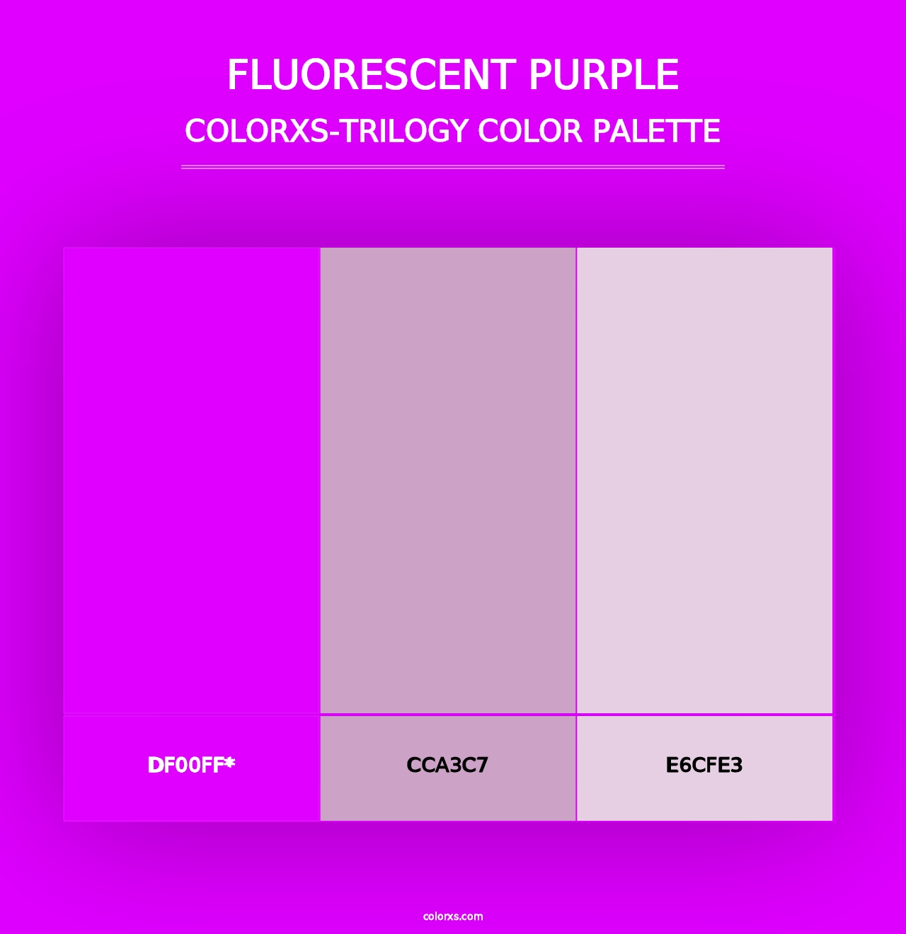 Fluorescent Purple - Colorxs Trilogy Palette