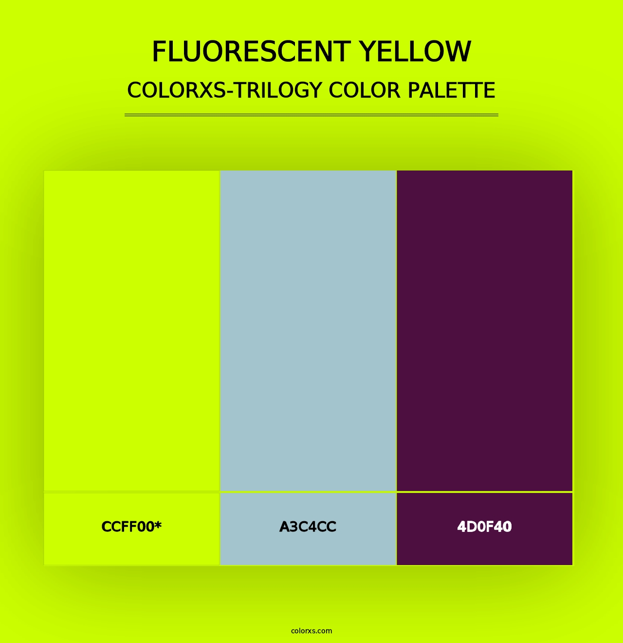 Fluorescent Yellow - Colorxs Trilogy Palette