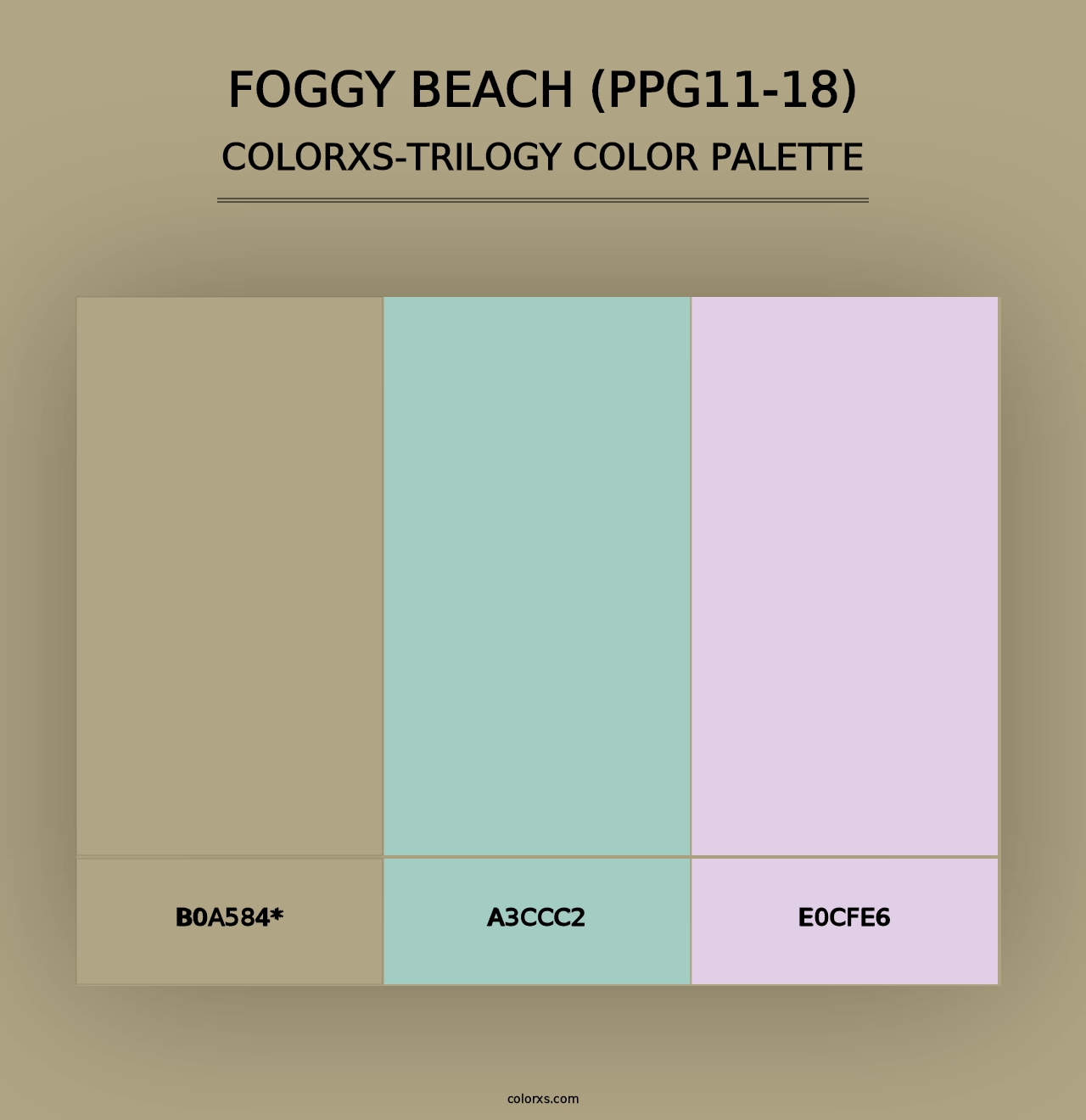 Foggy Beach (PPG11-18) - Colorxs Trilogy Palette