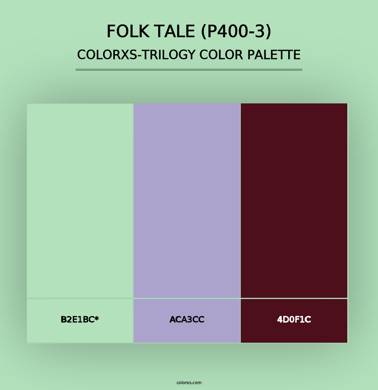 Folk Tale (P400-3) - Colorxs Trilogy Palette