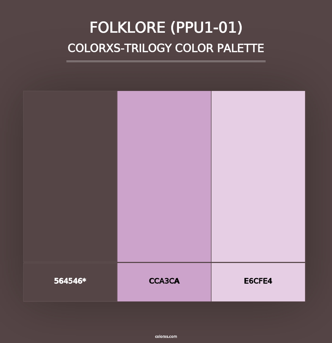 Folklore (PPU1-01) - Colorxs Trilogy Palette