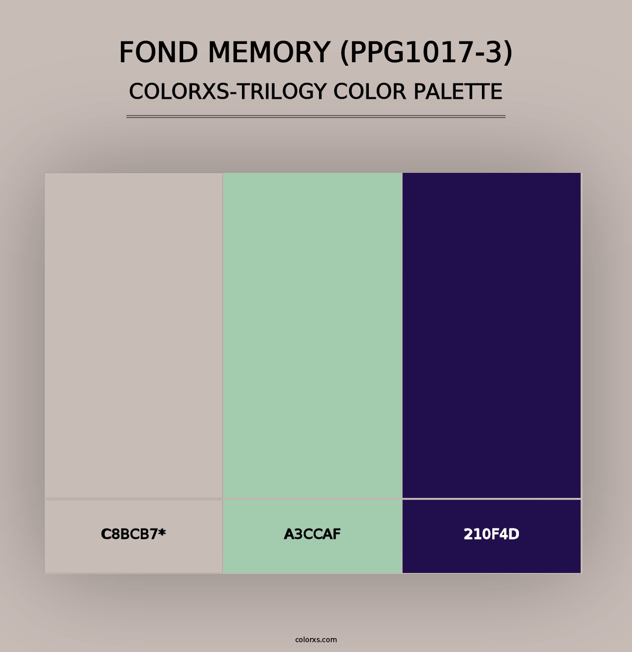 Fond Memory (PPG1017-3) - Colorxs Trilogy Palette