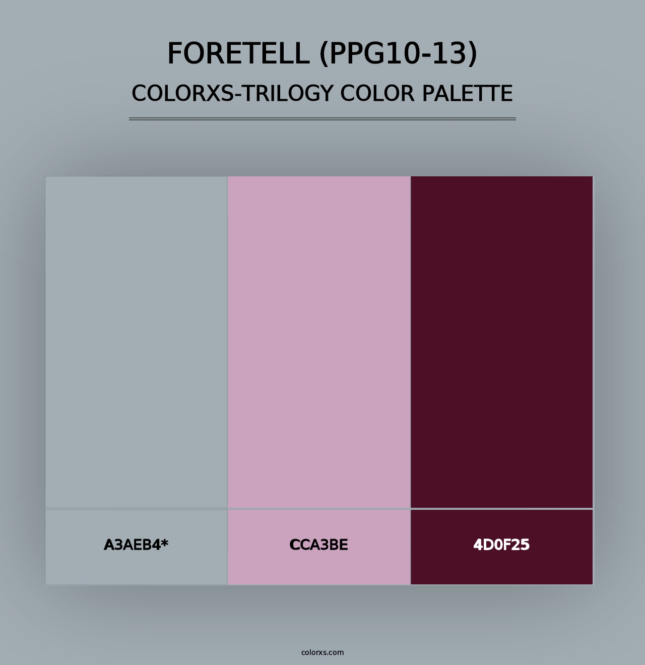 Foretell (PPG10-13) - Colorxs Trilogy Palette