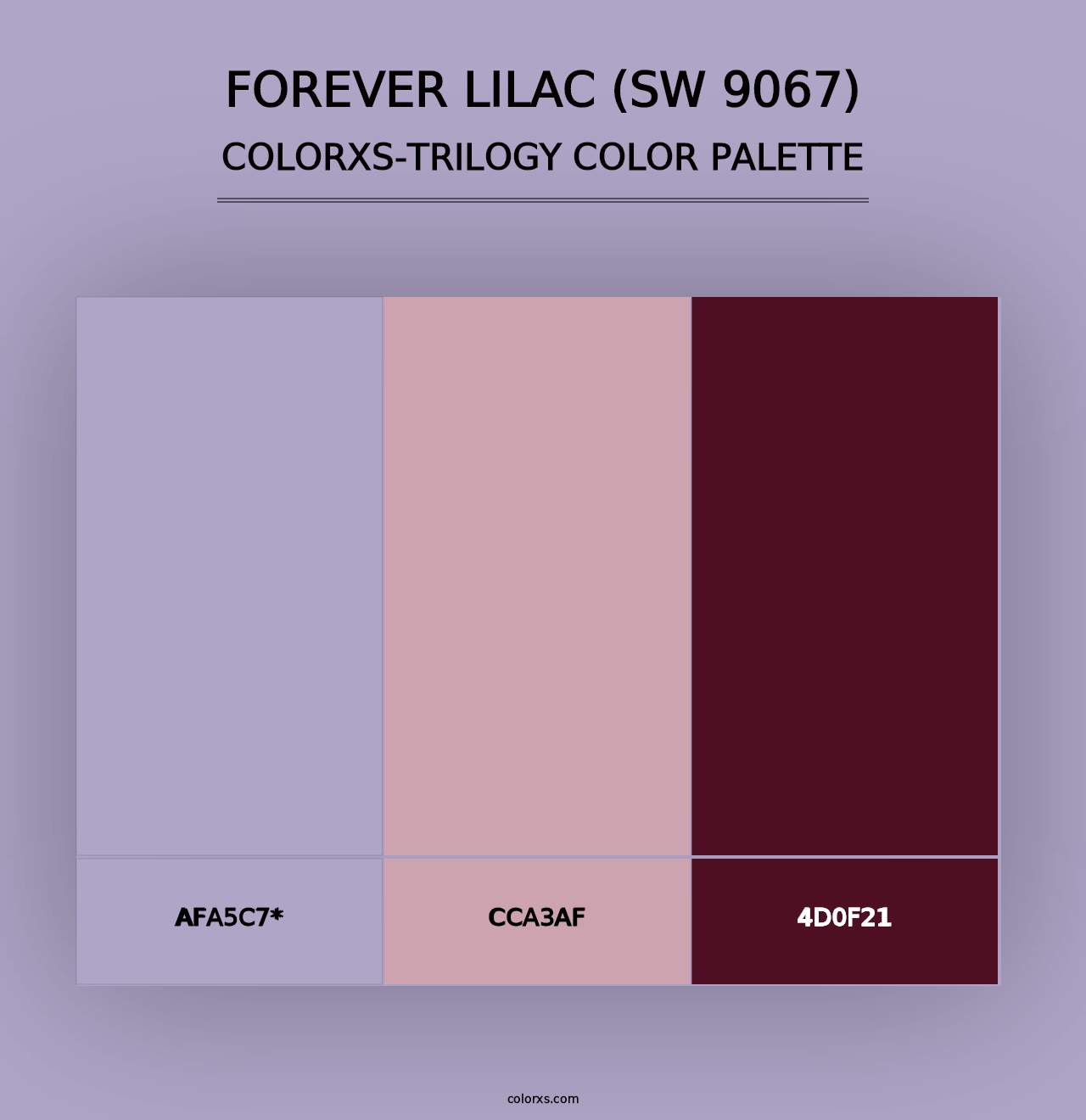 Forever Lilac (SW 9067) - Colorxs Trilogy Palette