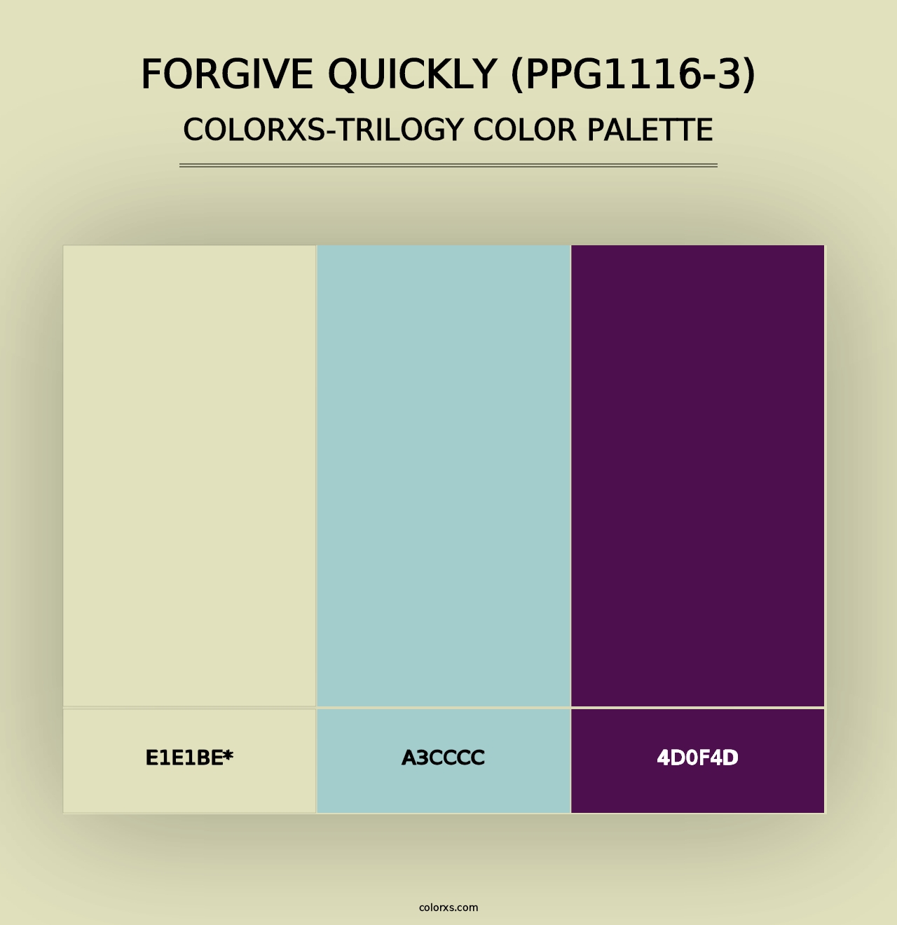 Forgive Quickly (PPG1116-3) - Colorxs Trilogy Palette