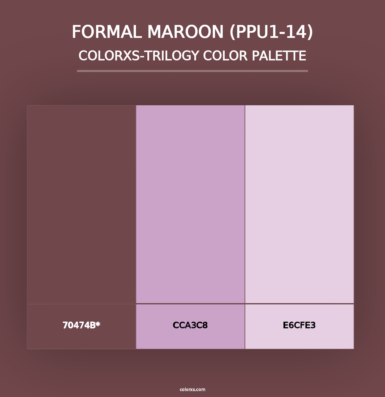 Formal Maroon (PPU1-14) - Colorxs Trilogy Palette