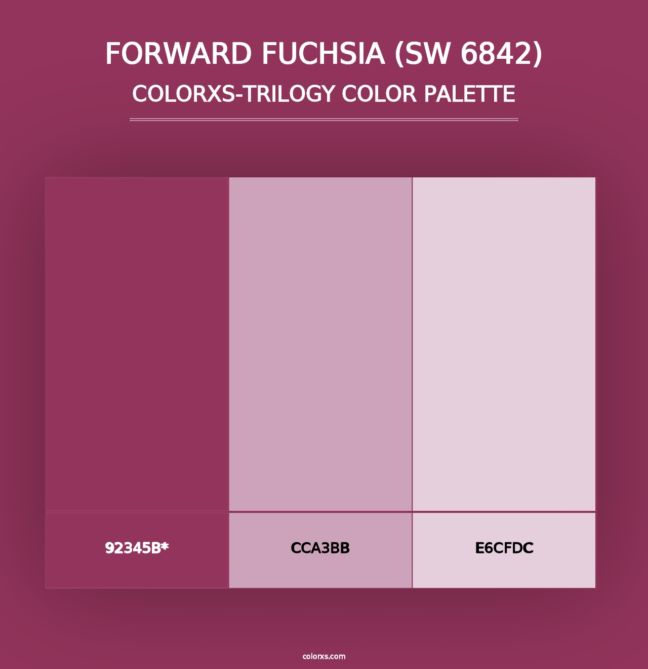 Forward Fuchsia (SW 6842) - Colorxs Trilogy Palette