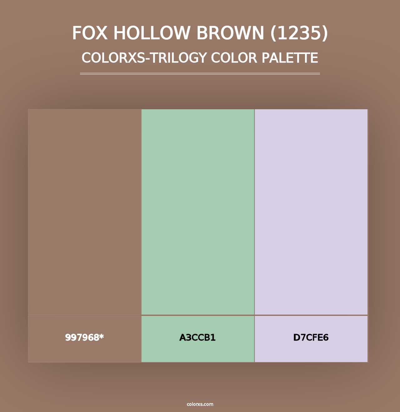 Fox Hollow Brown (1235) - Colorxs Trilogy Palette