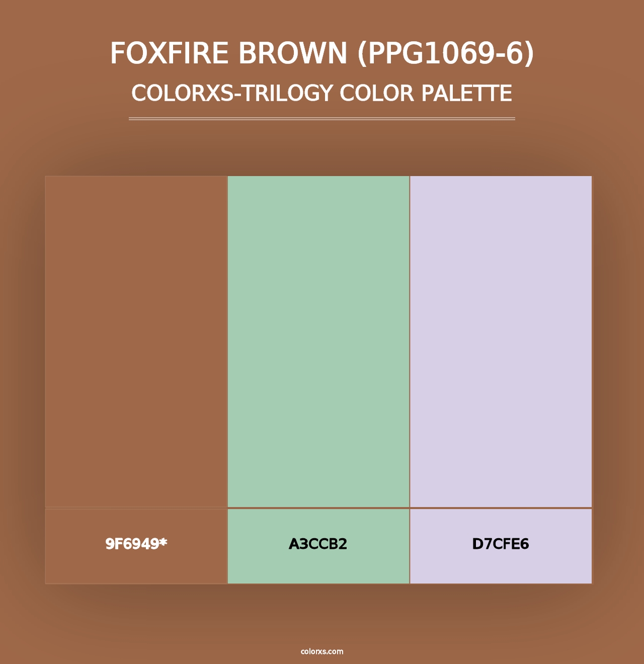 Foxfire Brown (PPG1069-6) - Colorxs Trilogy Palette