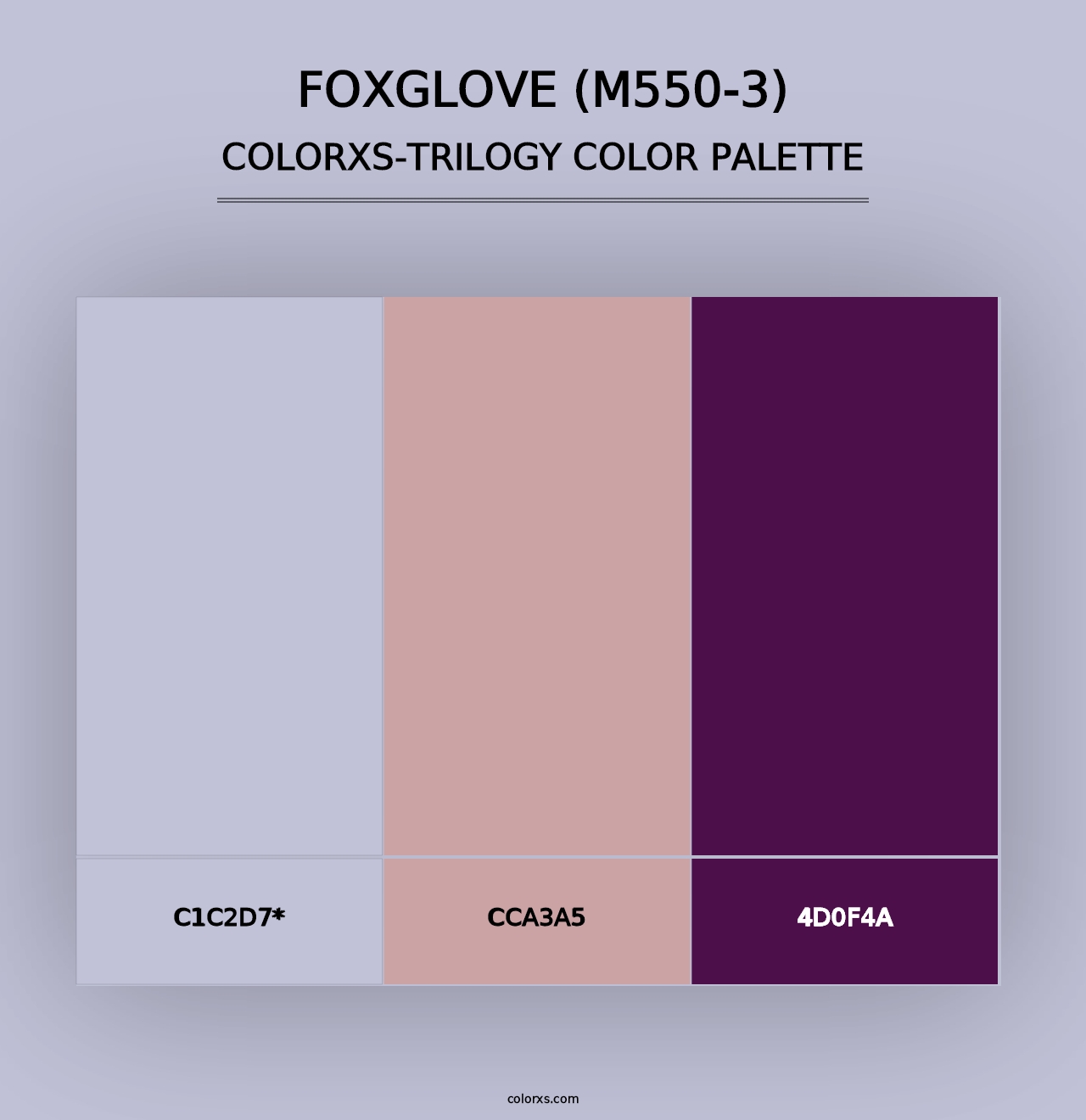 Foxglove (M550-3) - Colorxs Trilogy Palette