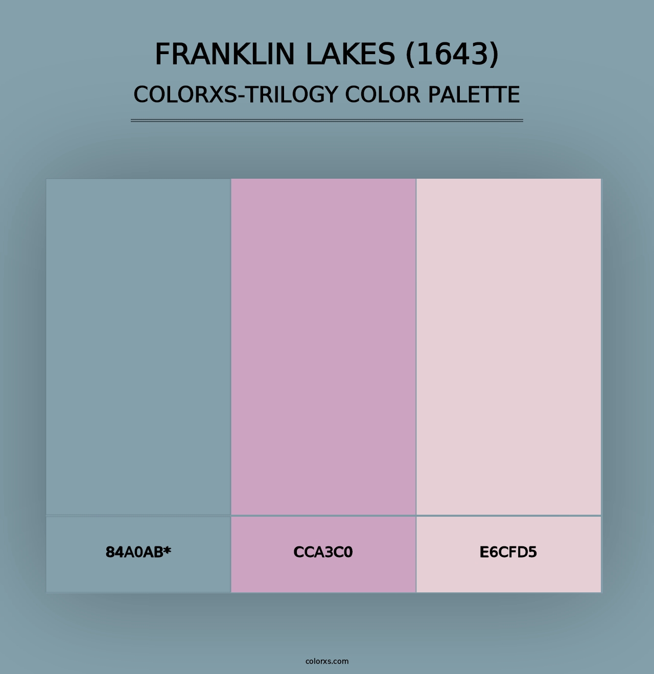 Franklin Lakes (1643) - Colorxs Trilogy Palette