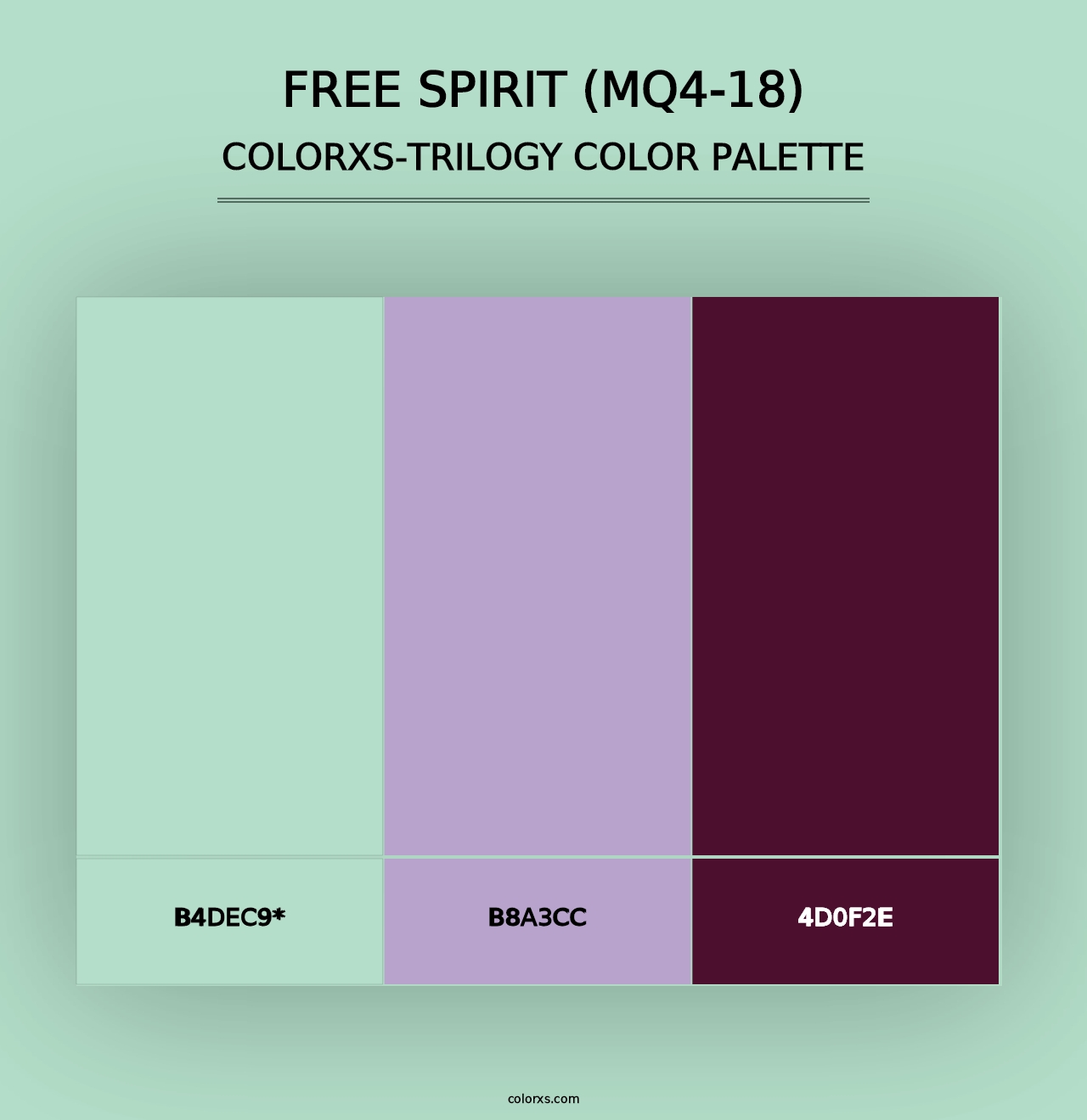 Free Spirit (MQ4-18) - Colorxs Trilogy Palette