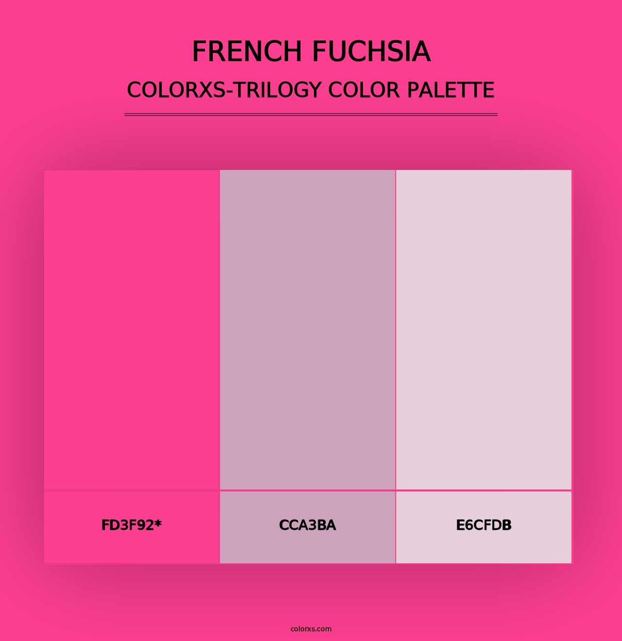 French Fuchsia - Colorxs Trilogy Palette