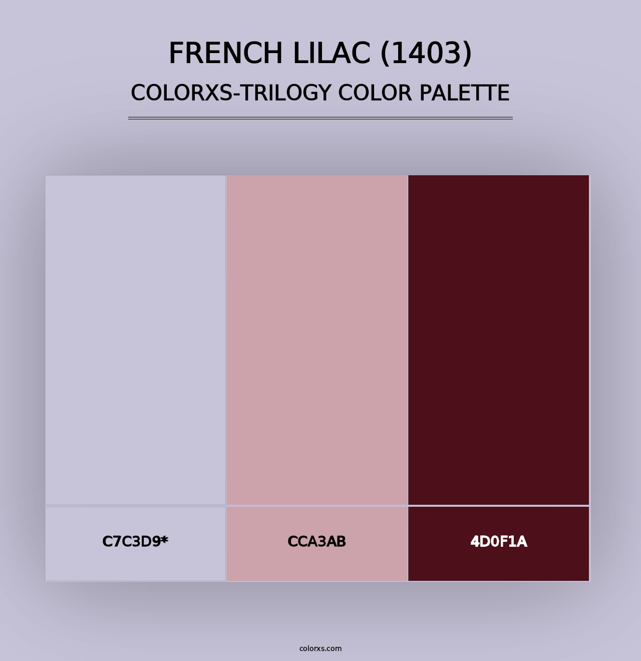 French Lilac (1403) - Colorxs Trilogy Palette