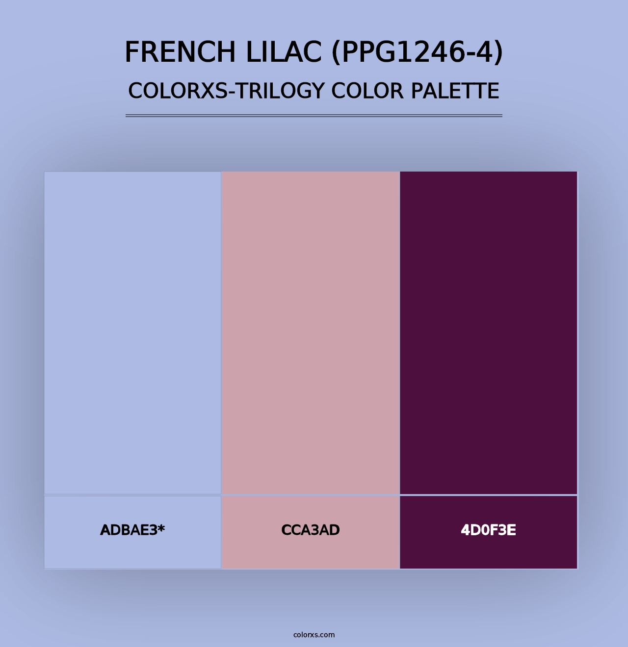 French Lilac (PPG1246-4) - Colorxs Trilogy Palette