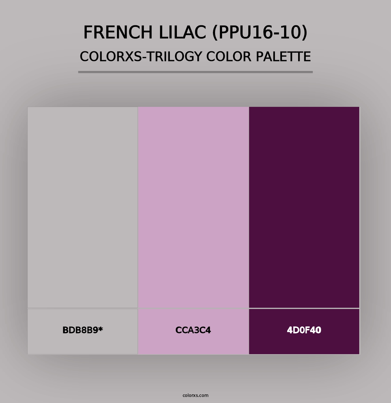 French Lilac (PPU16-10) - Colorxs Trilogy Palette