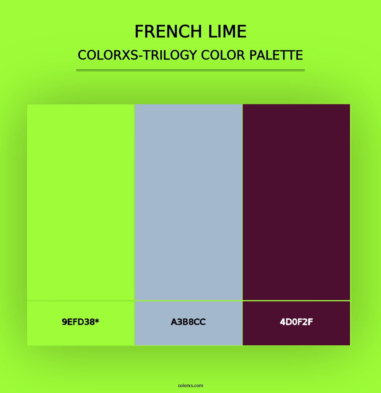 French Lime - Colorxs Trilogy Palette