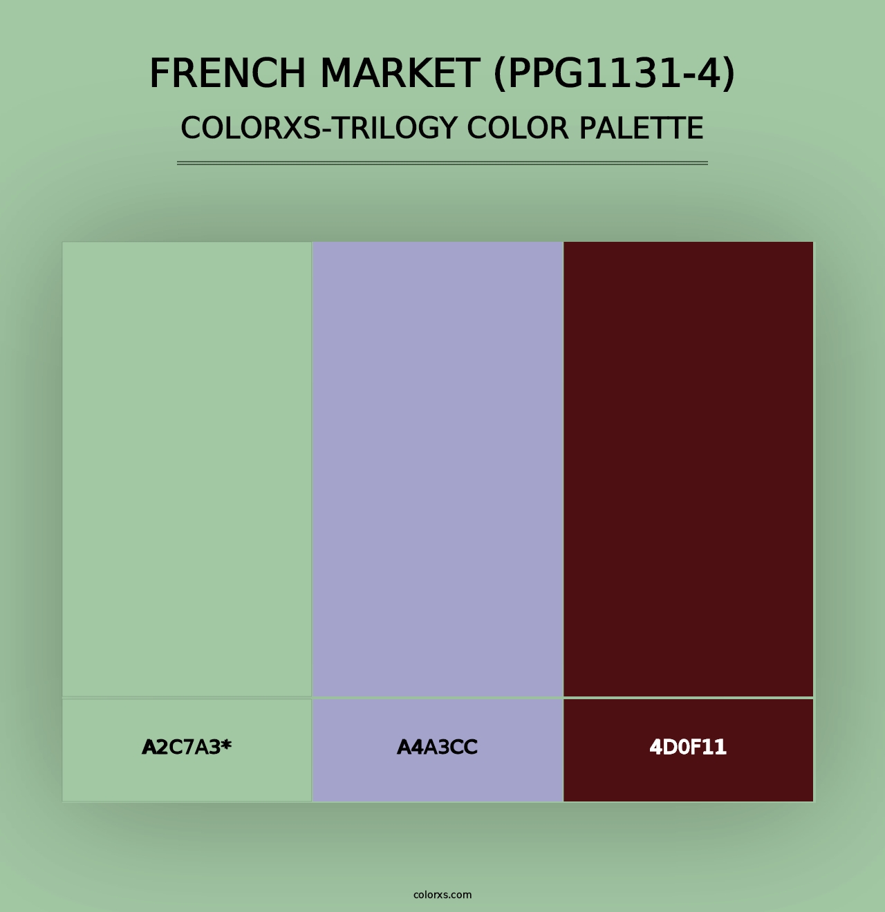 French Market (PPG1131-4) - Colorxs Trilogy Palette