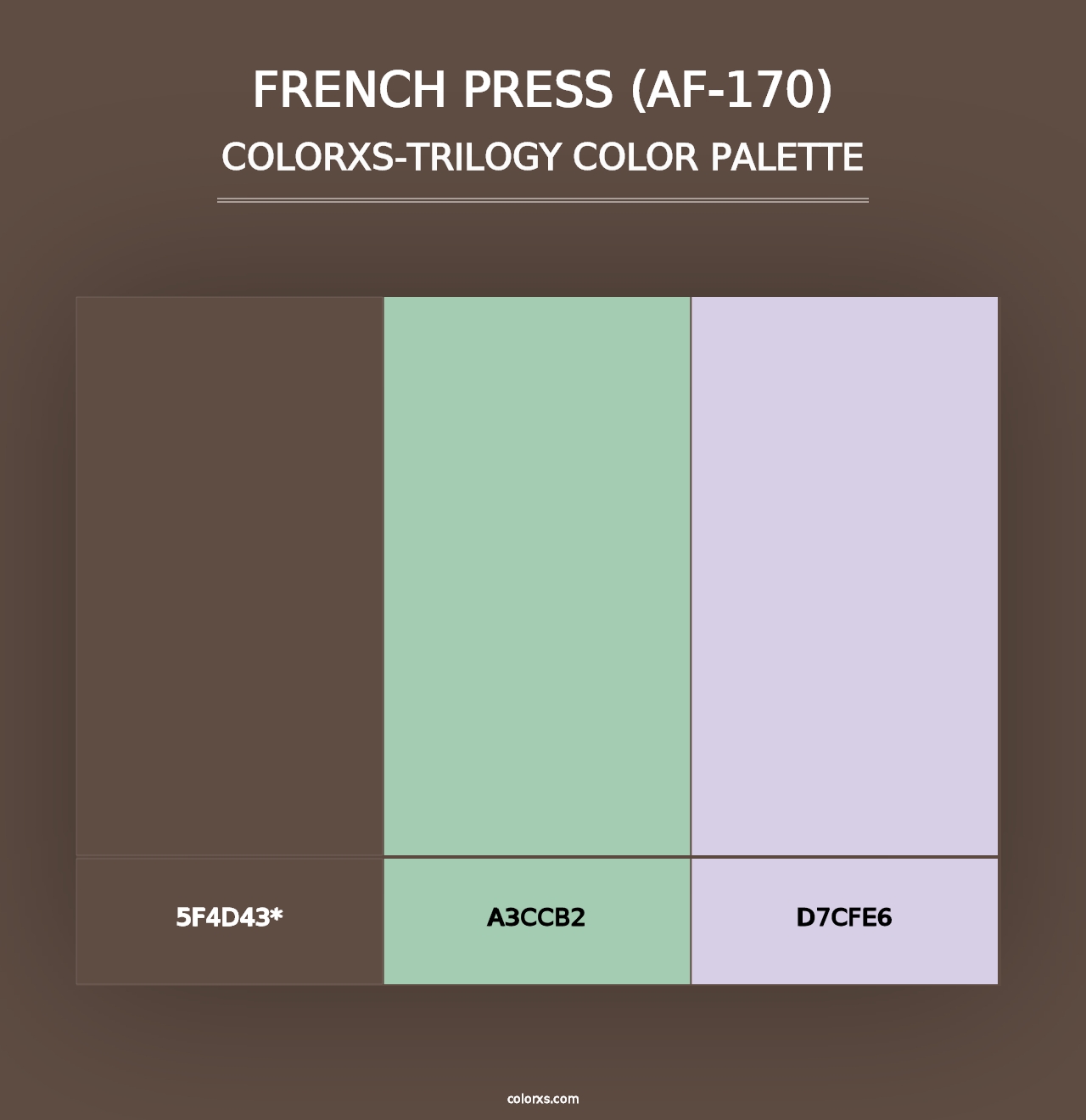 French Press (AF-170) - Colorxs Trilogy Palette