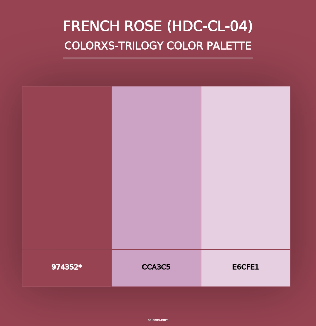 French Rose (HDC-CL-04) - Colorxs Trilogy Palette