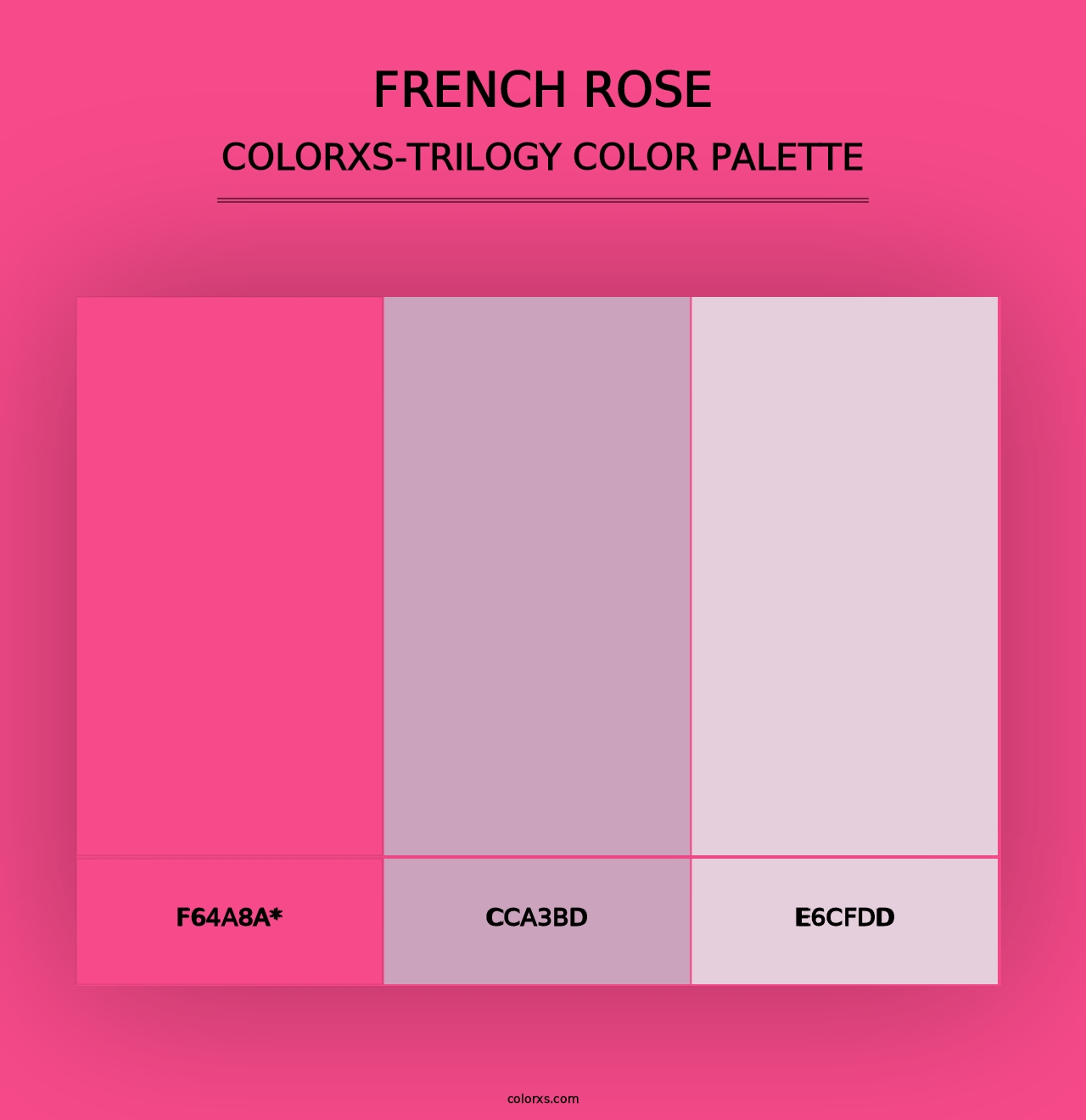 French Rose - Colorxs Trilogy Palette