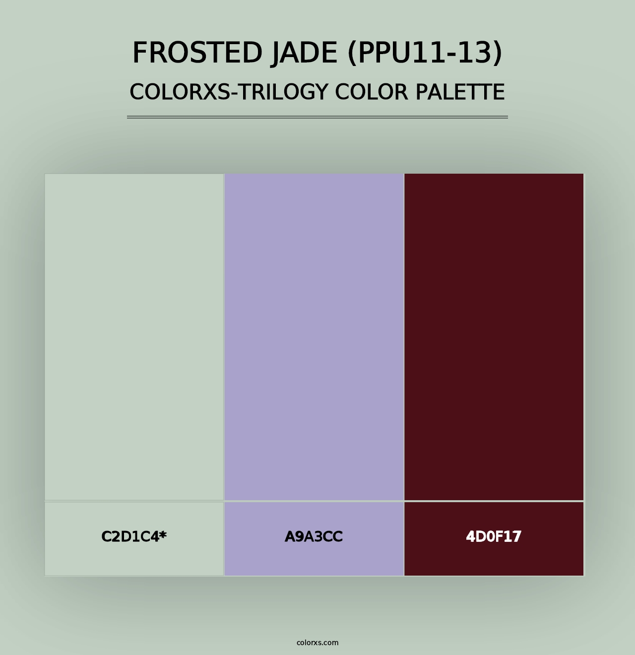 Frosted Jade (PPU11-13) - Colorxs Trilogy Palette