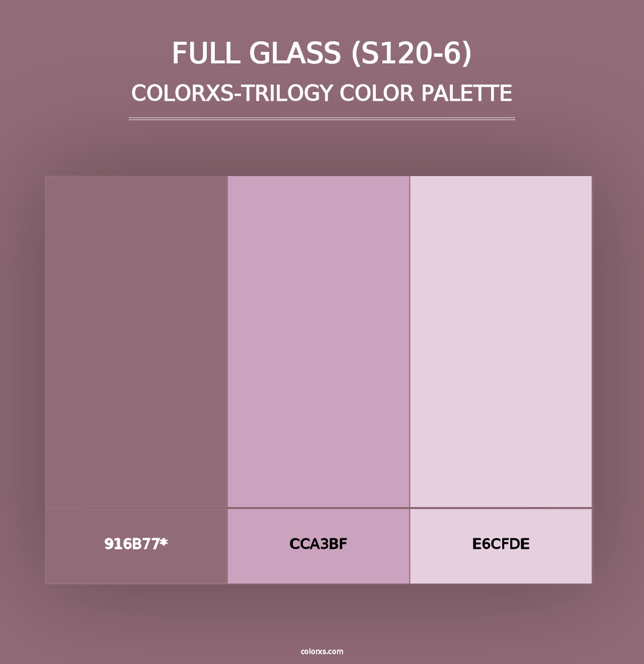 Full Glass (S120-6) - Colorxs Trilogy Palette